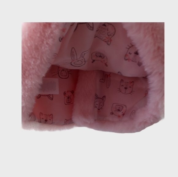 Catherine Malandrino Girls'Faux Fur Hooded Vest 12 Months Pink Color - Picture 5 of 14